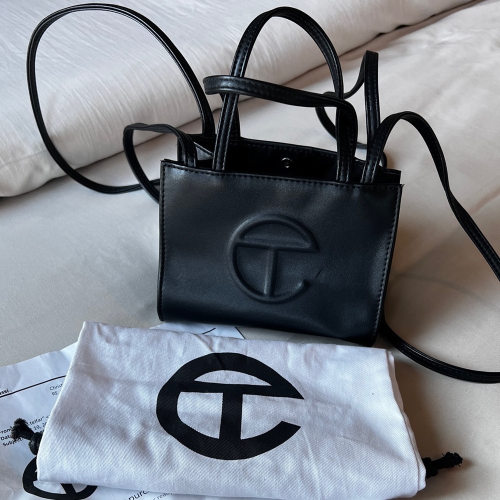 Mini Black Telfar Shopping Bag